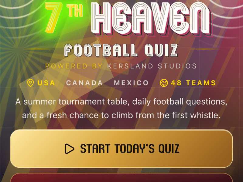 World Cup 2026 Week 1 Football 7th Heaven&nbsp;Quiz